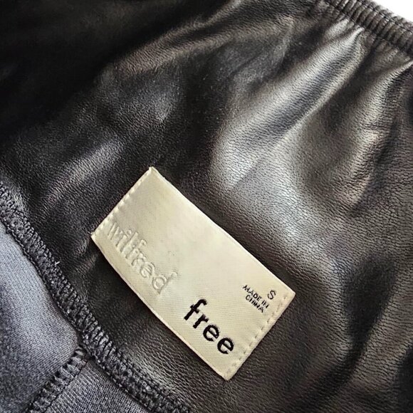 Aritzia Wilfred Free Daria Pant, Vegan Leather, High Rise, Black, Size Small - Picture 7 of 9